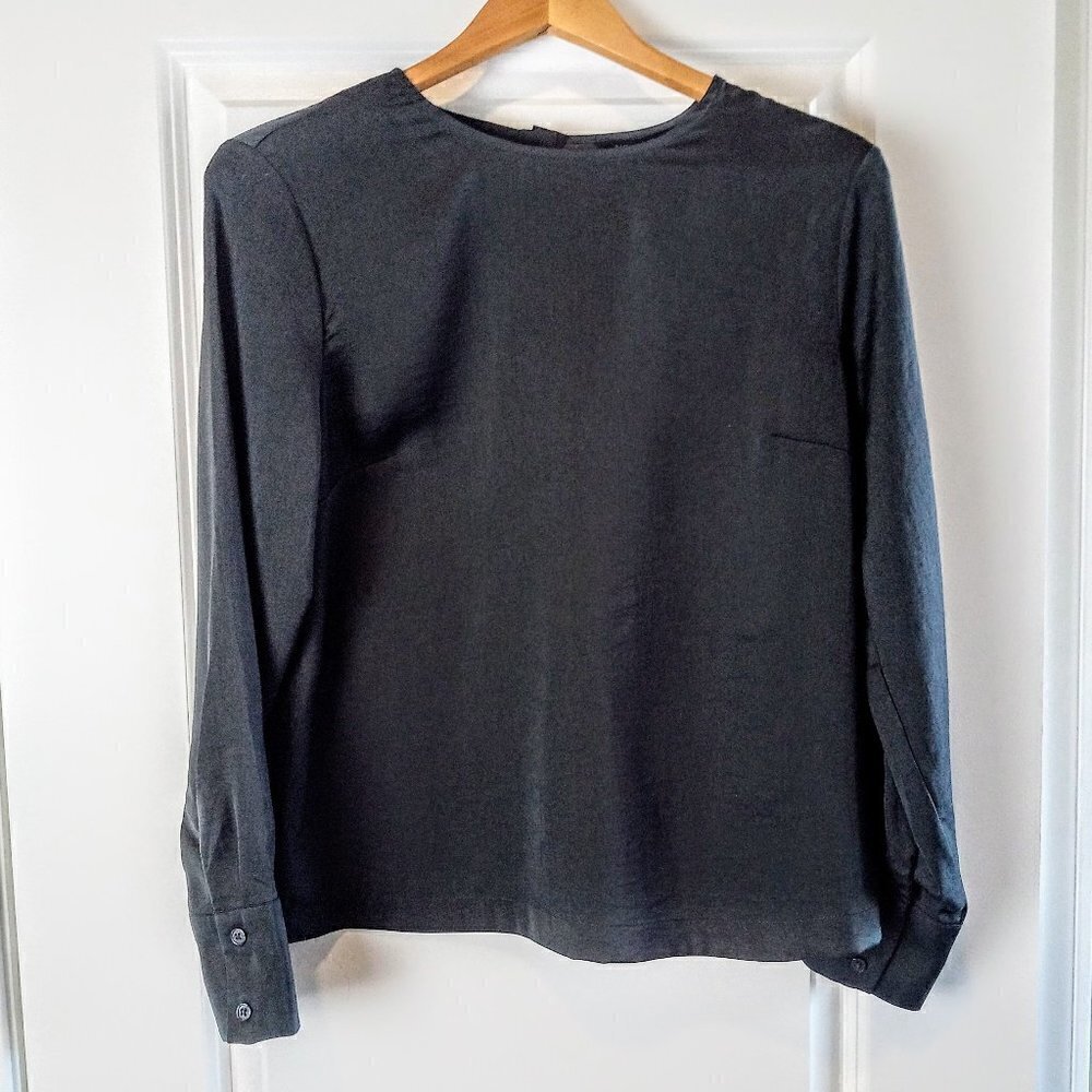 Banana Republic Granite Grey Blouse NWT